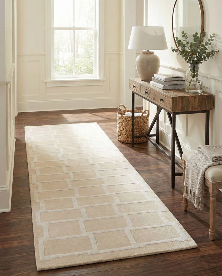 Detail image of 2' 10 x 9' 10 Hand Knotted Darya Wool Runner Rug