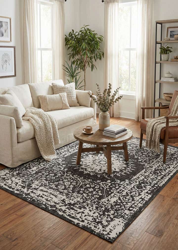 10' x 14' Easy-Clean Traditional Indoor / Outdoor Rug