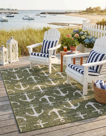 4' x 6' Easy-Clean Coastal Indoor / Outdoor Rug