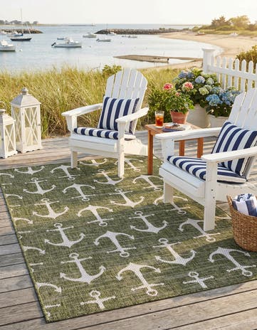 4' x 6' Easy-Clean Coastal Indoor / Outdoor Rug