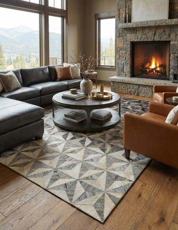5' x 7' 9 Cowhide - Patchwork Rug