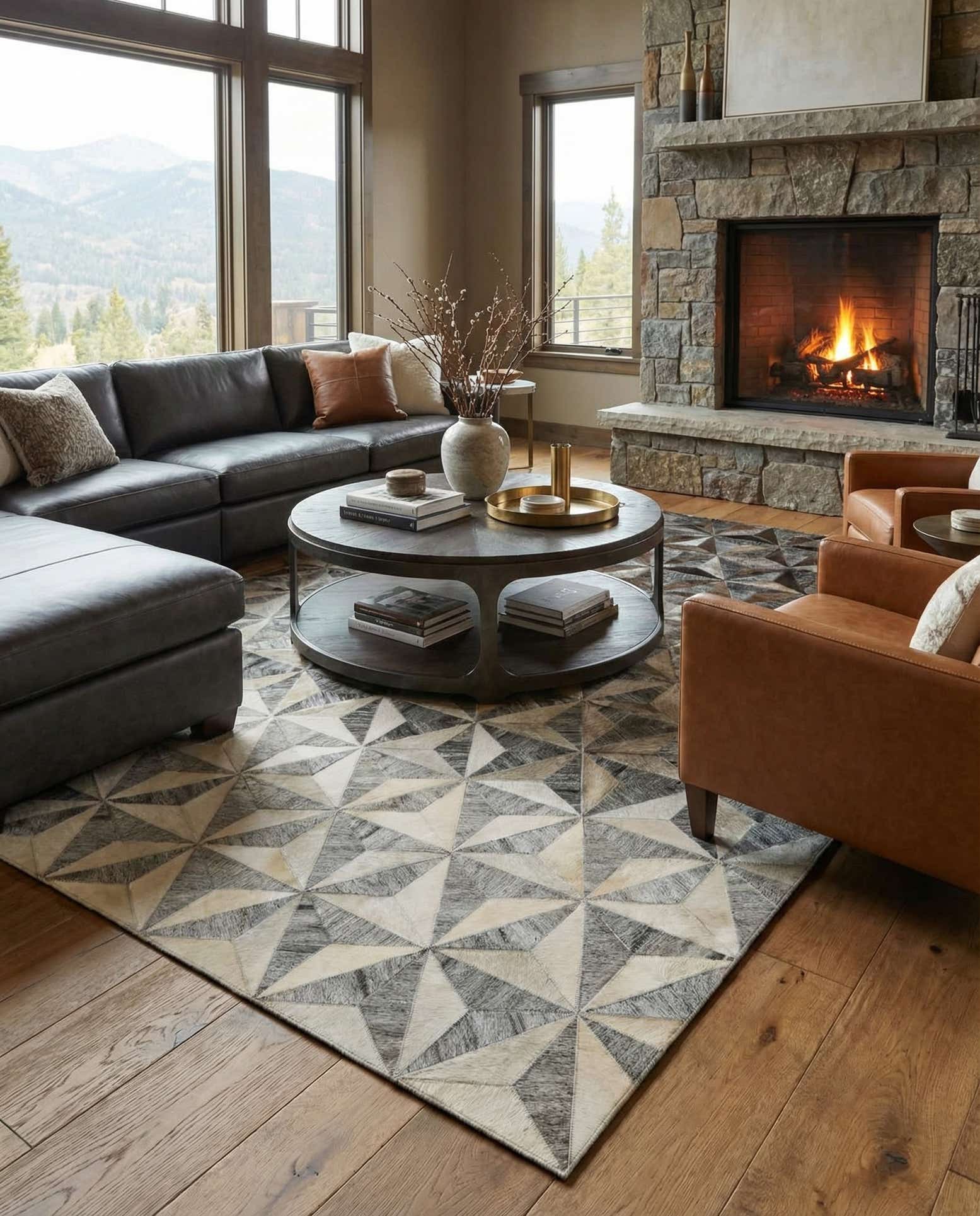 5' x 7' 9 Cowhide - Patchwork Rug