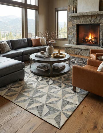 5' x 7' 9 Cowhide - Patchwork Rug