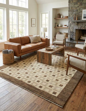 6' 7 x 9' 10 Hand Knotted Kashkuli Gabbeh Wool Rug