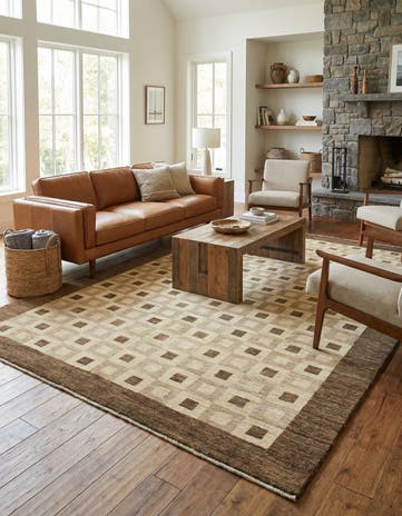 6' 7 x 9' 10 Hand Knotted Kashkuli Gabbeh Wool Rug
