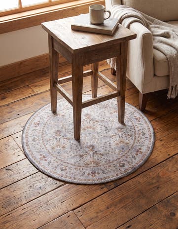 2' x 2' Washable Timeless Round Rug