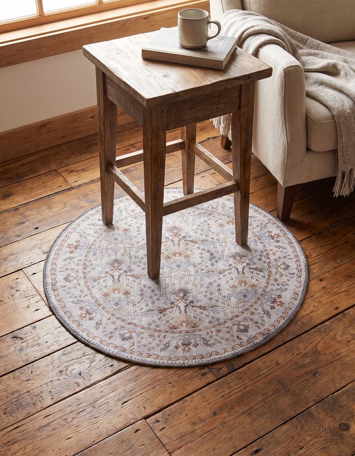 2' x 2' Washable Timeless Round Rug