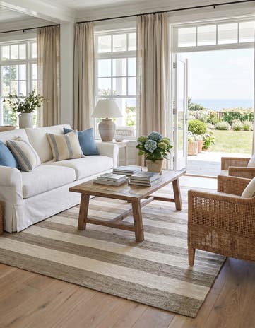 Gray Hand Woven Jill Zarin Hamptons Square Rug
