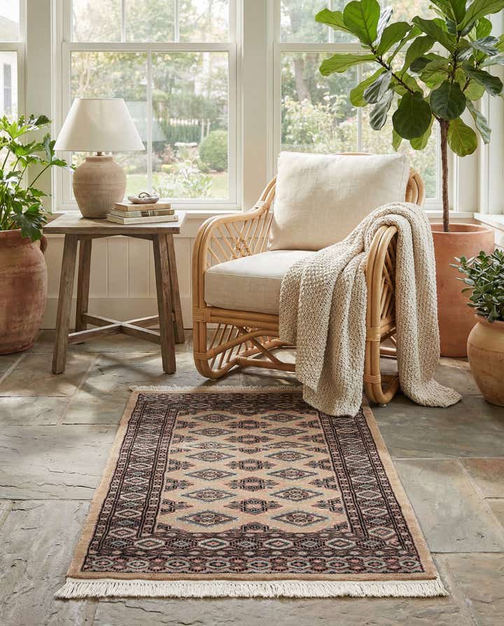2' 6 x 4' 3 Hand Knotted Bokhara Rug