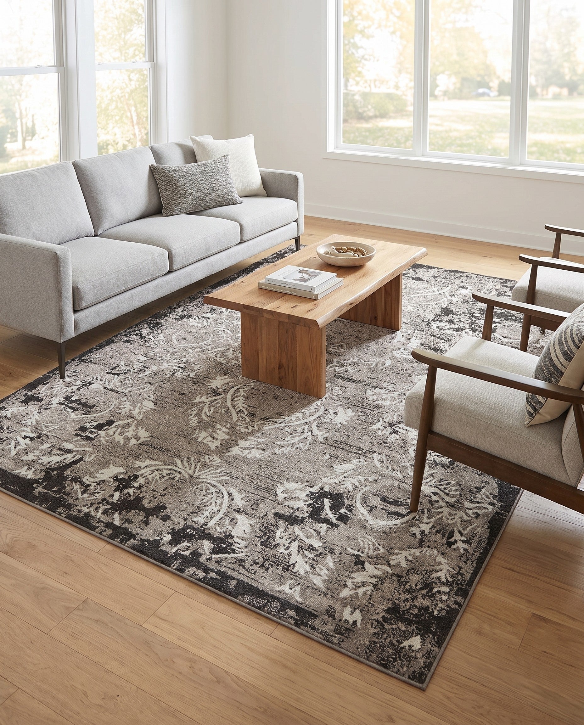 8' x 10' Easy-Clean Botanical Indoor / Outdoor Rug