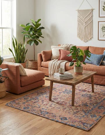 4' 1 x 6' 1 Hand Woven Chenille Jute Rug
