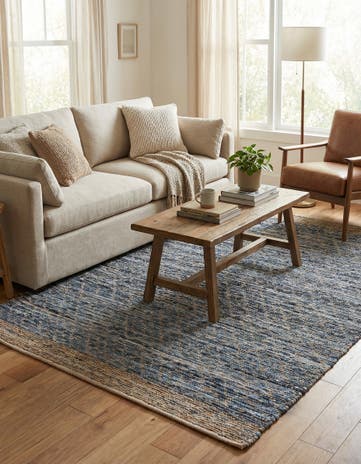 6' 1 x 9' Hand Woven Chindi Trellis Rug