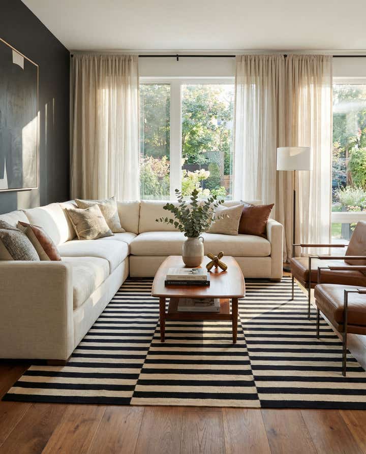 5' 8 x 7' 10 Hand Woven Kilim Modern Wool Rug