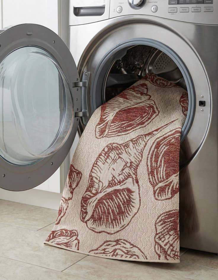 Detail image of  7' 10 x 7' 10  Washable Coastal Indoor / Outdoor Square Rug