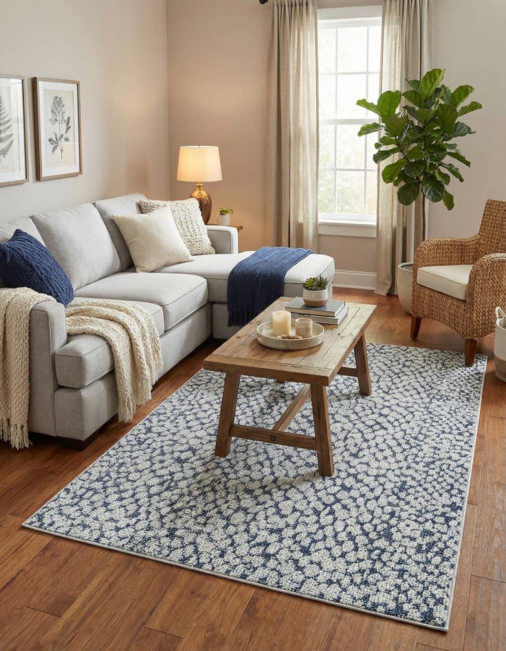 Detail image of 4' 1 x 6' 1  Washable Safari Indoor / Outdoor Rug