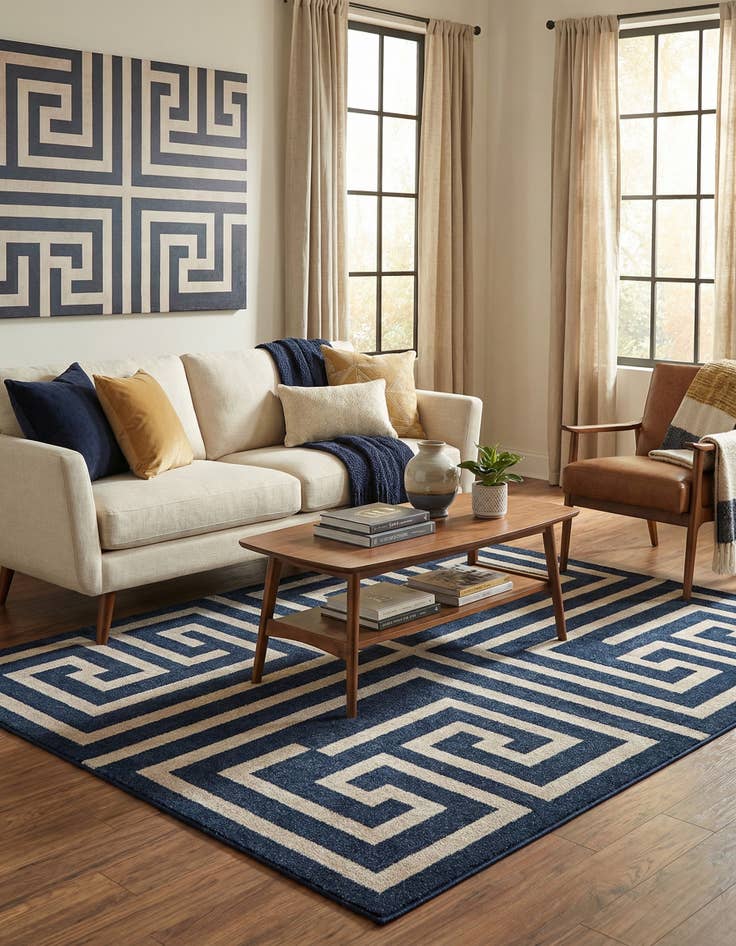 Detail image of 6' x 9' Greek Key Rug