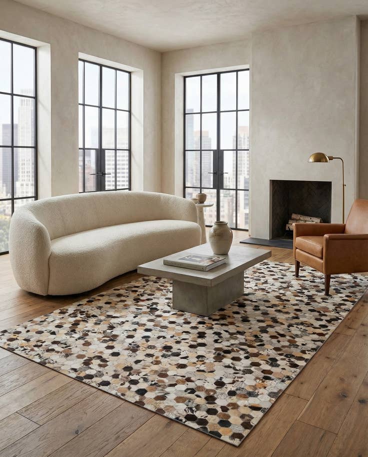 Detail image of 5' 1 x 8' Cowhide Rug