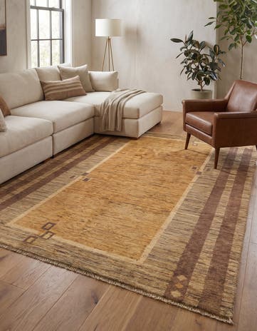 4' 10 x 6' 5 Hand Knotted Modern Ziegler Rug