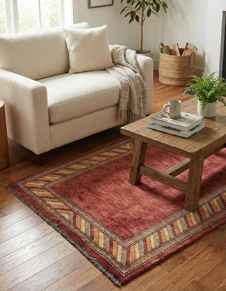 Detail image of  3' 2 x 5'  Hand Knotted Ziegler Oriental Wool Rug