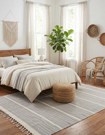 9' x 12' Hand Woven Chindi Cotton Rug
