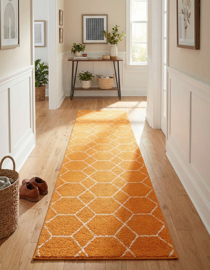 2' x 13' Lattice Frieze Runner Rug