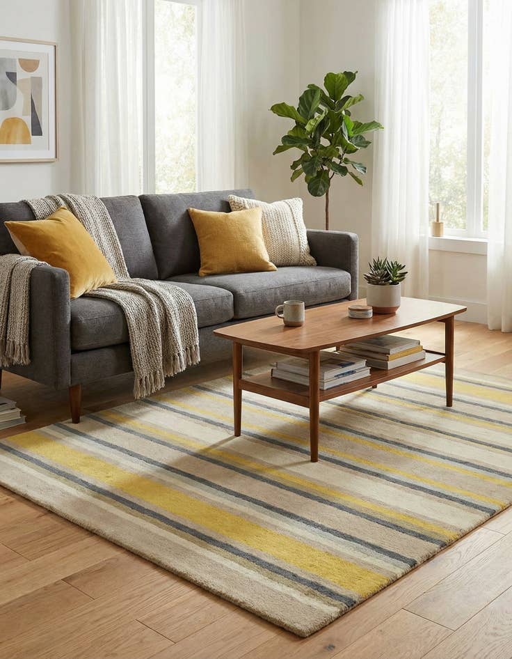 Detail image of 4' x 5' 8 Luna Wool Rug