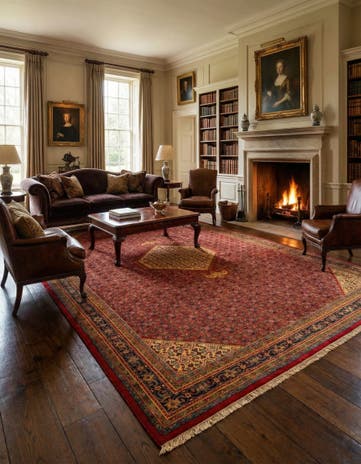 9' 10 x 12' 10 Hand Knotted Zanjan Persian Wool Rug