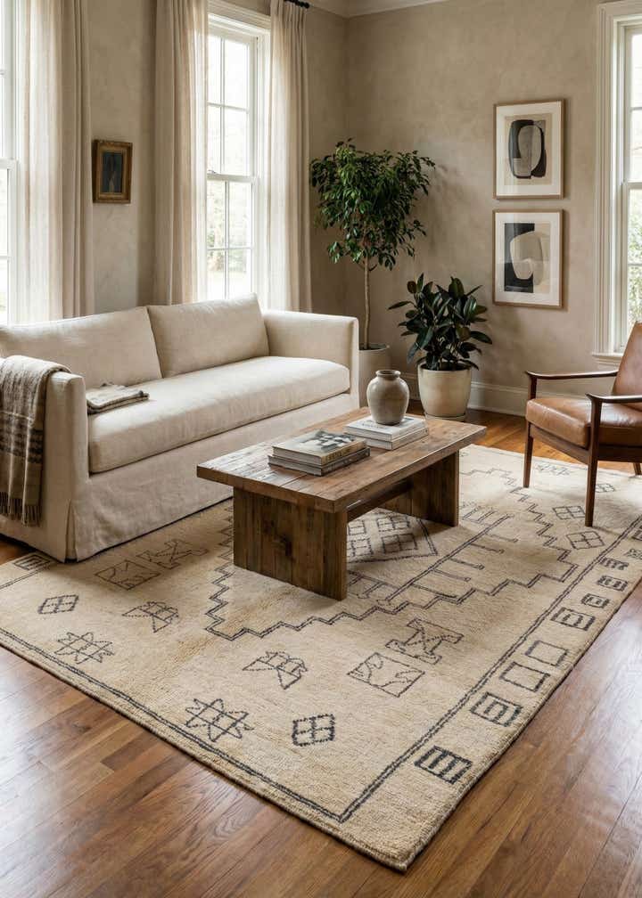5' 8 x 7' 9 Hand Knotted Darya Wool Rug