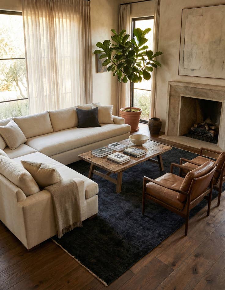 Detail image of 6' 5 x 9' 6  Hand Knotted Ultra Vintage Persian Wool Rug