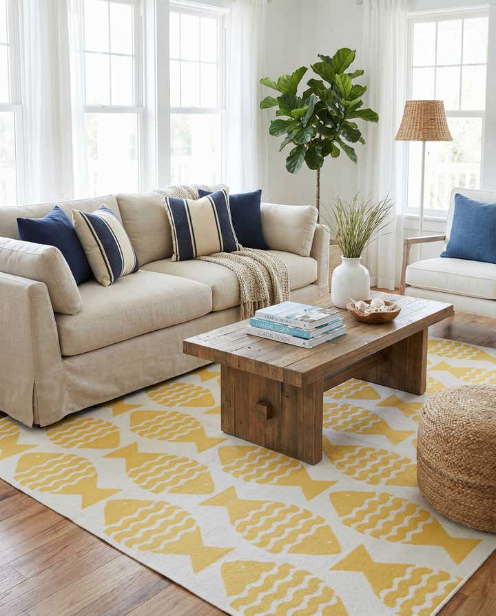 9' x 12' Easy-Clean Coastal Indoor / Outdoor Rug