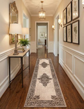 Chocolate Brown Hermitage Runner Rug