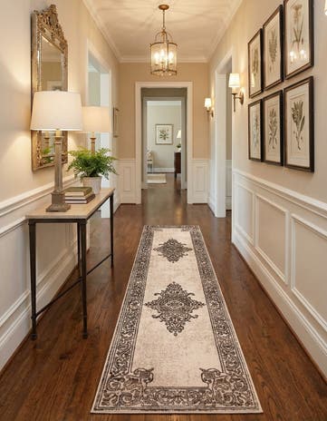 Chocolate Brown Hermitage Runner Rug