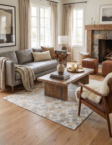 4' 1 x 6' 1 Cowhide Stocks Rug