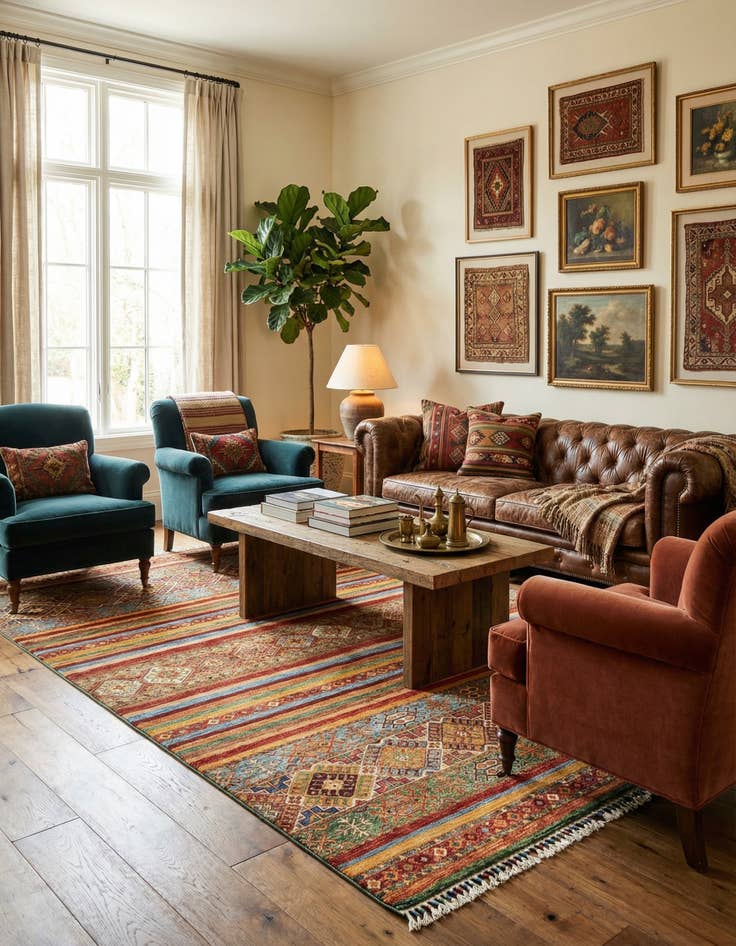 Detail image of 5' 7 x 8' Ariana Ziegler Wool Rug