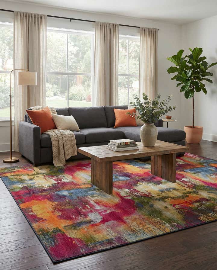 10' x 12' 2 Easy-Clean Modern Indoor / Outdoor Rug