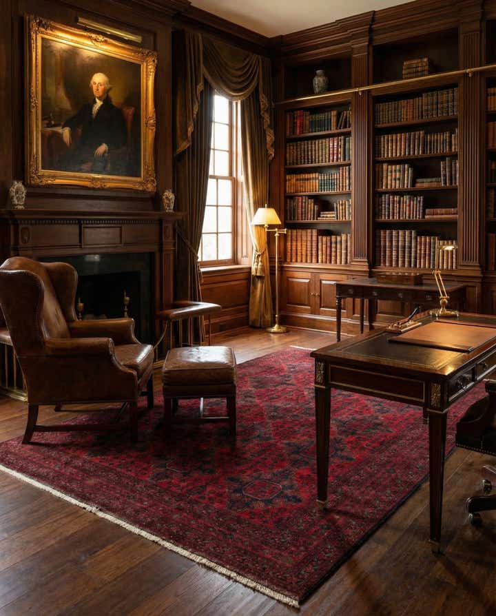 6' 7 x 9' 8 Hand Knotted Khal Mohammadi Wool Rug