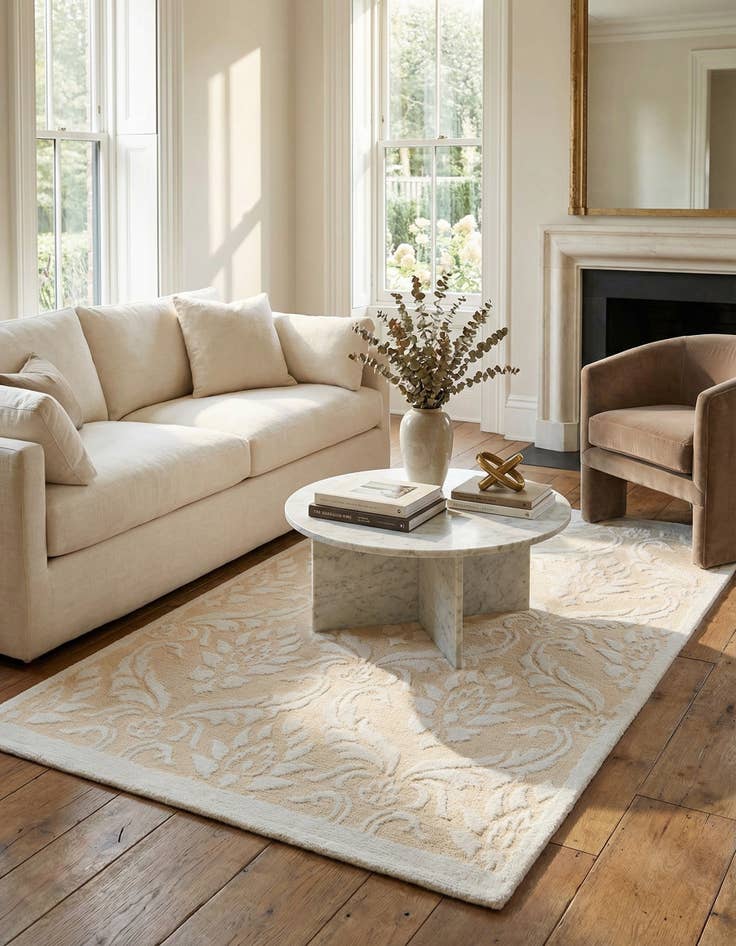 Detail image of 2' 11 x 4' 11  Hand Knotted Darya Wool Rug