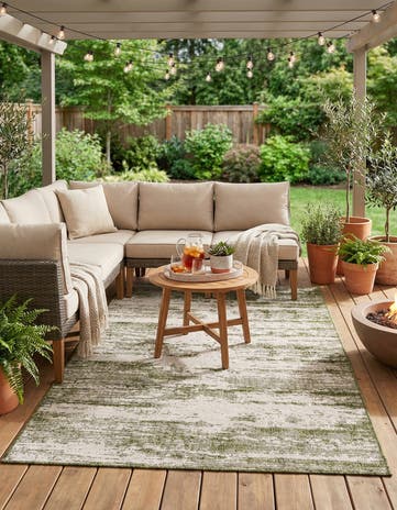 5' 3 x 8' Easy-Clean Modern Indoor / Outdoor Rug