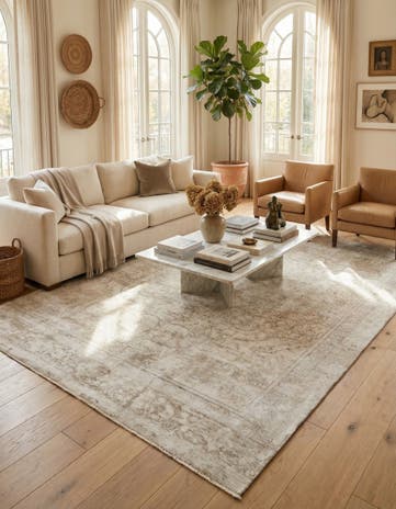 7' 4 x 10' 10 Hand Knotted Ultra Vintage Persian Wool Rug