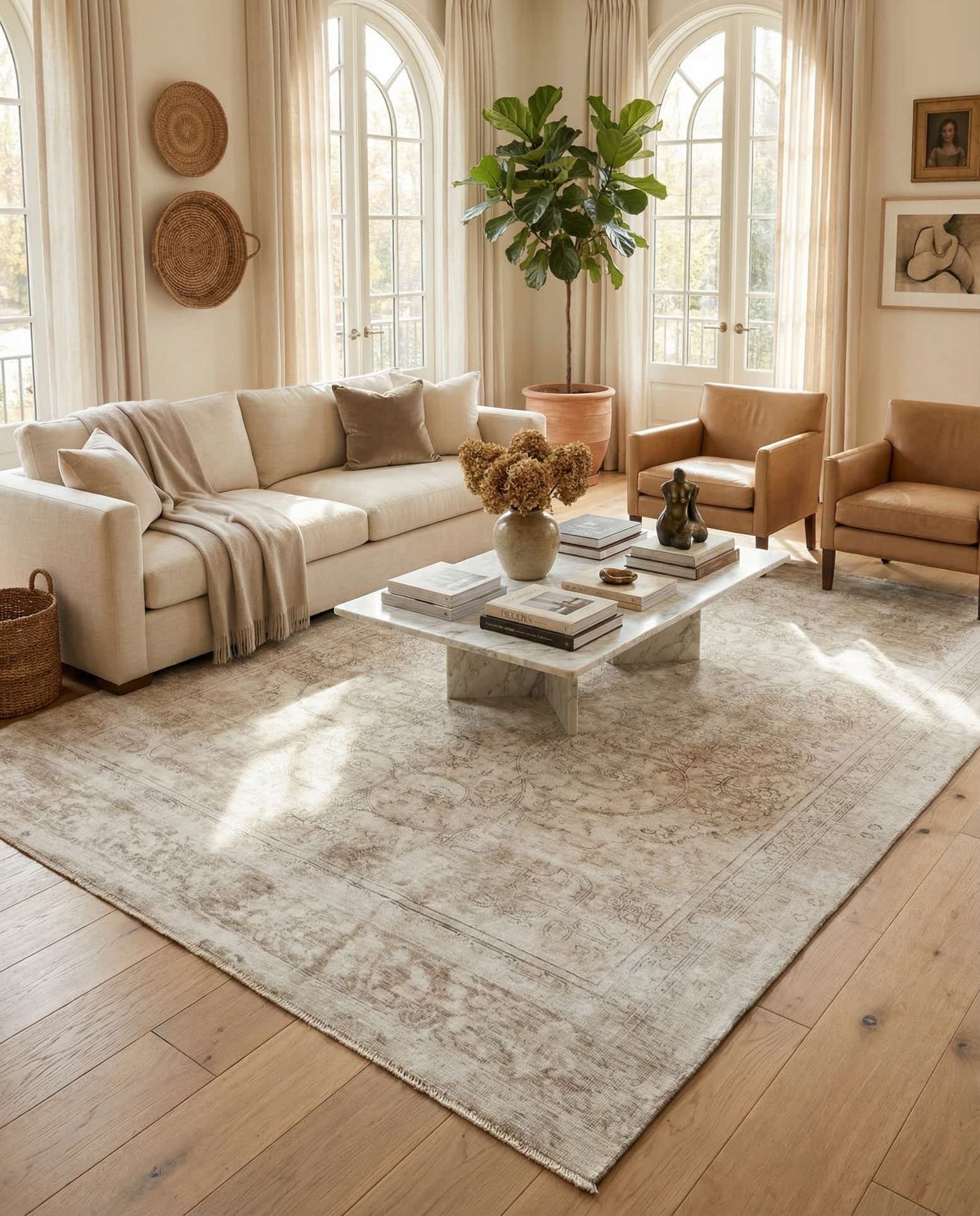 7' 4 x 10' 10 Hand Knotted Ultra Vintage Persian Wool Rug