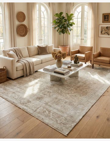 7' 4 x 10' 10 Hand Knotted Ultra Vintage Persian Wool Rug