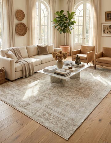 7' 4 x 10' 10 Hand Knotted Ultra Vintage Persian Wool Rug