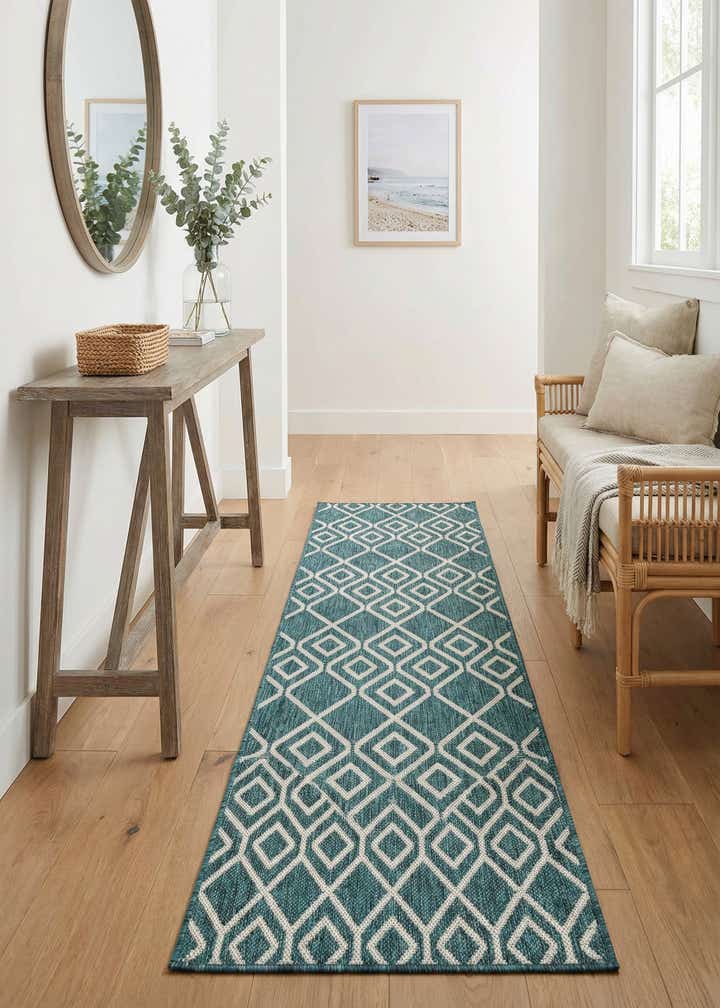 2' x 8' Easy-Clean Jill Zarin Turks and Caicos Indoor / Outdoor Runner Rug