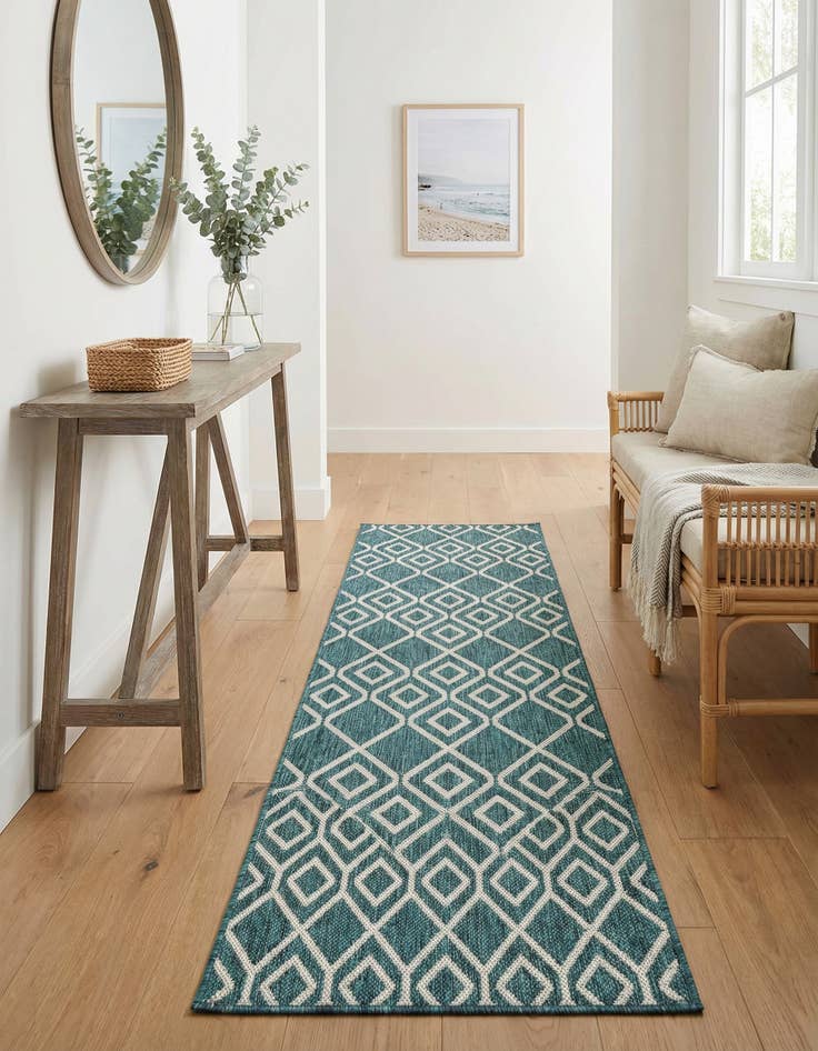 Detail image of 2' x 8' Easy-Clean Jill Zarin Turks and Caicos Indoor / Outdoor Runner Rug