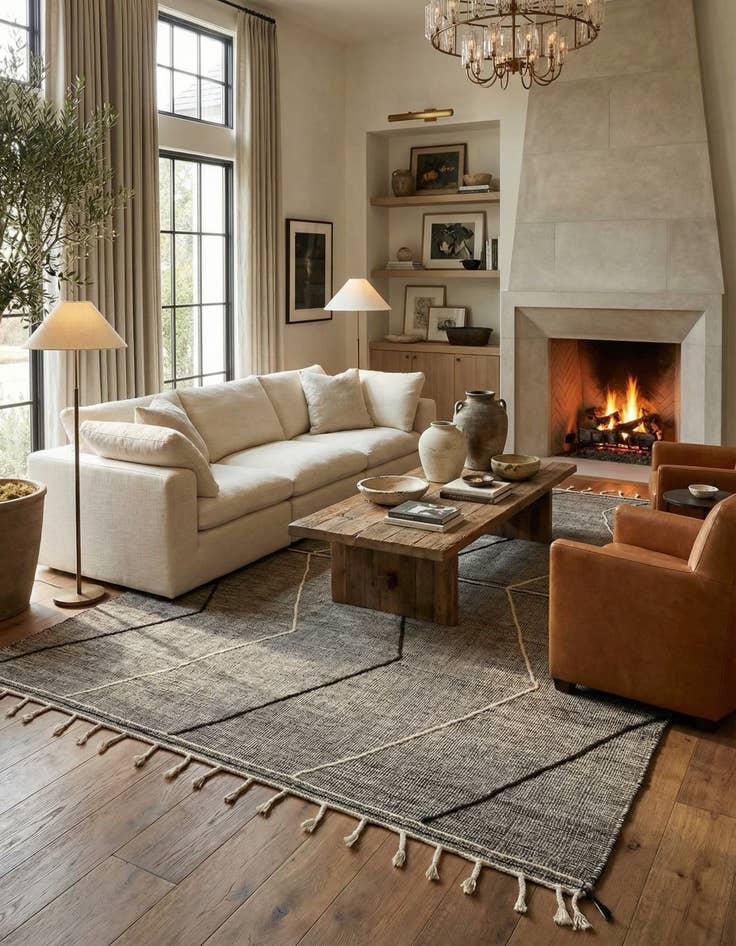 Detail image of 9' 2 x 13' 7  Hand Knotted Moroccan Wool Rug