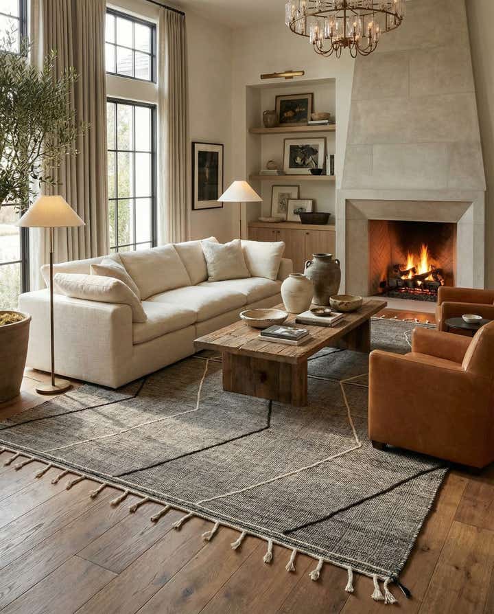 9' 2 x 13' 7 Hand Knotted Moroccan Wool Rug