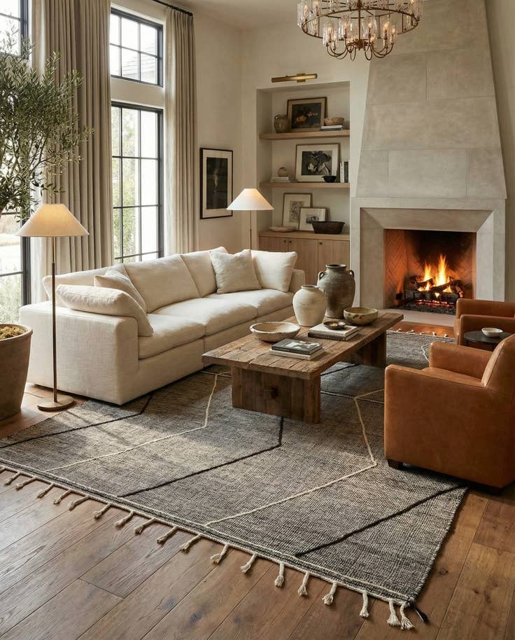 Detail image of 9' 2 x 13' 7 Hand Knotted Moroccan Wool Rug