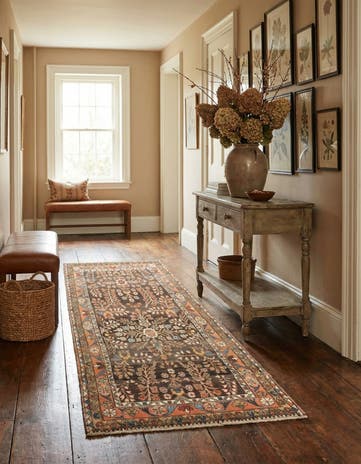 3' 2 x 7' 4 Hamedan Runner Rug