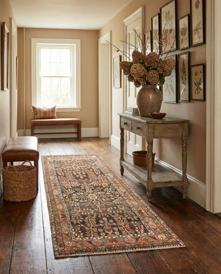 3' 2 x 7' 4 Hamedan Runner Rug