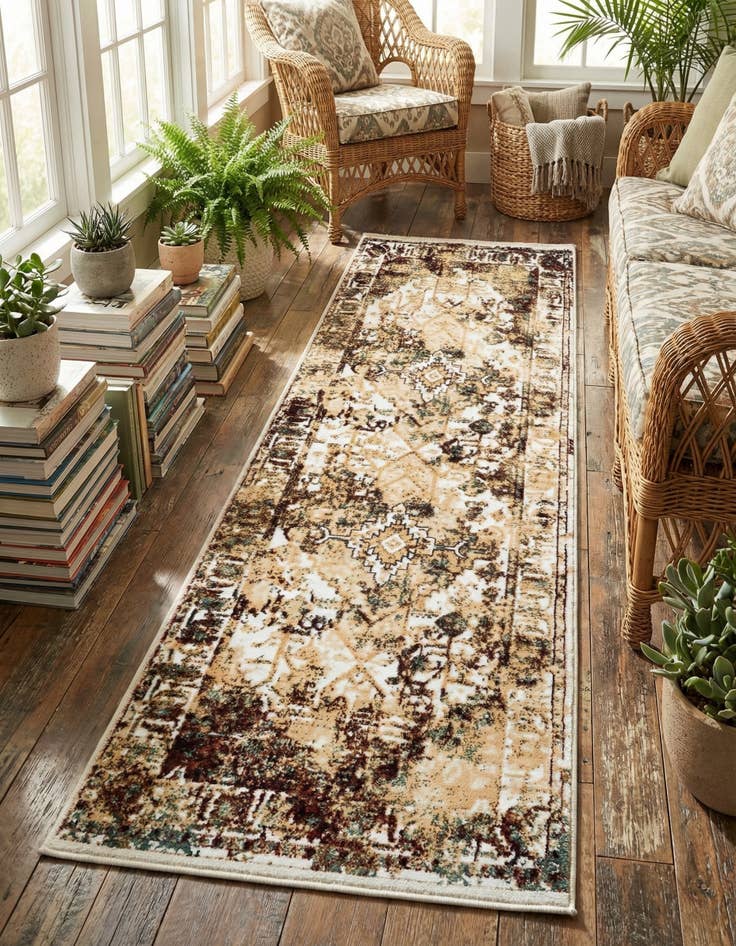 Detail image of  2' x 6' Nain Design Runner Rug